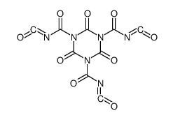 1,3,5-tris(isocyanatocarbonyl)-1,3,5-triazine-2,4,6(1H,3H,5H)-trione结构式