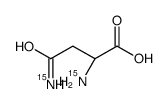Α,Β-L-天冬酰胺-15N2结构式