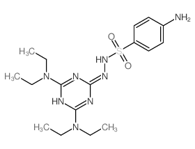 4-amino-N-[4,6-bis(diethylamino)-1,3,5-triazin-2-yl]benzenesulfonohydrazide structure