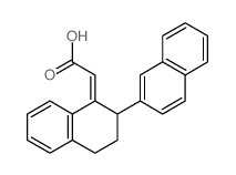 (2E)-2-(2-naphthalen-2-yltetralin-1-ylidene)acetic acid Structure