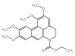 Dibenzo[de,g]quinoline-6-carboxylic acid, 4,5-dihydro- 1,2,9, 10-tetramethoxy-, ethyl ester Structure