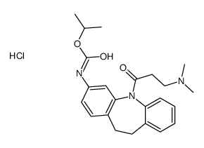 propan-2-yl N-[11-[3-(dimethylamino)propanoyl]-5,6-dihydrobenzo[b][1]benzazepin-2-yl]carbamate,hydrochloride结构式