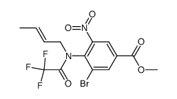 methyl 3-bromo-4-[(E/Z)-but-2-enyl(trifluoroacetyl)amino]-5-nitrobenzoate Structure
