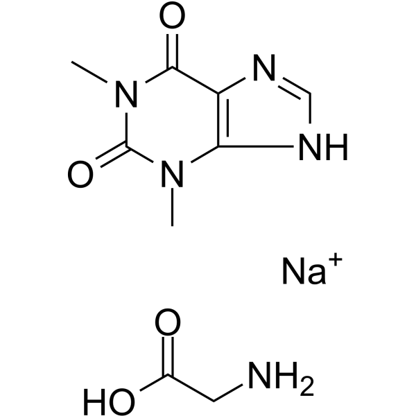 Sodium theophylline glycinate Structure