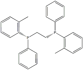 (R,R)-1,2-Bis[(2-methylphenyl)(phenyl)phosphino]ethane Structure