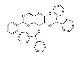 methyl 4,6-O-benzylidene-2,3-di-O-diphenylmethyl-α-D-glucopyranoside结构式