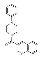 Piperazine, 1-(2H-1-benzopyran-3-ylcarbonyl)-4-phenyl- Structure