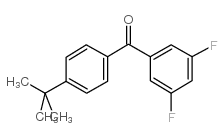 4-叔丁基-3',5'-二氟二苯甲酮结构式
