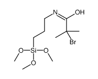 2-bromo-2-methyl-N-(3-trimethoxysilylpropyl)propanamide结构式