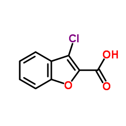 3-氯苯并呋喃-2-羧酸结构式