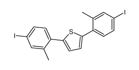 2,5-bis(4-iodo-2-methylphenyl)thiophene Structure