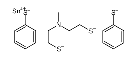 6-methyl-2,2-bis(phenylsulfanyl)-1,3,6,2-dithiazastannocane结构式