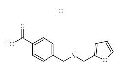 4-([(2-呋喃基甲基)氨基]甲基)苯甲酸盐酸盐结构式