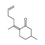 2-hex-5-en-2-ylidene-5-methylcyclohexan-1-one结构式