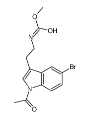 methyl N-[2-(1-acetyl-5-bromoindol-3-yl)ethyl]carbamate结构式