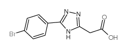 [5-(4-溴-苯基)-4H-[1,2,4]噻唑-3-基]-乙酸结构式