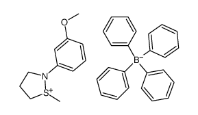 N-m-methoxyphenyl-S-methylisothiazolidinium tetraphenylborate结构式