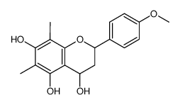 4,5,7-trihydroxy-4'-methoxy-6,8-dimethylflavan Structure