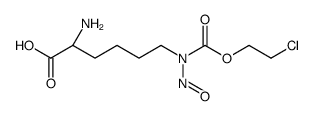 (2S)-2-amino-6-[2-chloroethoxycarbonyl(nitroso)amino]hexanoic acid Structure