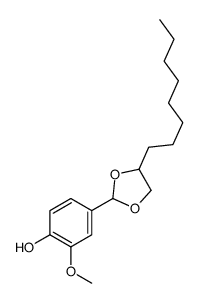 2-methoxy-4-(4-octyl-1,3-dioxolan-2-yl)phenol结构式