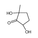 (2S,5R)-2,5-dihydroxy-2-methylcyclopentan-1-one结构式