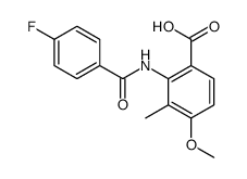 2-[(4-fluorobenzoyl)amino]-4-methoxy-3-methylbenzoic acid结构式