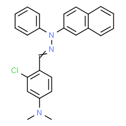 2-chloro-4-(dimethylamino)benzaldehyde 2-naphthylphenylhydrazone结构式
