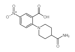 5-Nitro-2-(piperidin-4-carboxamide-1-yl)-benzoic acid Structure