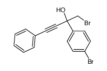 1-Bromo-2-(4-bromo-phenyl)-4-phenyl-but-3-yn-2-ol结构式