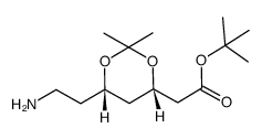 (4S,cis)-1,1-Dimethylethyl-6-aminoethyl-2,2-dimethyl-1,3-dioxane-4-acetate结构式