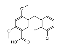 5-(3-chloro-2-fluorobenzyl)-2,4-diMethoxybenzoic acid structure