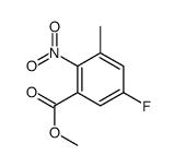 5-氟-3-甲基-2-硝基苯甲酸甲酯结构式