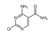 4-amino-2-chloropyrimidine-5-carboxamide结构式