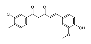 (E)-1-(3-chloro-4-methylphenyl)-5-(4-hydroxy-3-methoxyphenyl)pent-4-ene-1,3-dione Structure