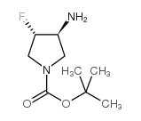 (3S,4S)-3-氨基-4-氟-1-吡咯烷甲酸叔丁酯结构式