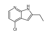 4-氯-2-乙基-1H-吡咯并[2,3-B]吡啶结构式