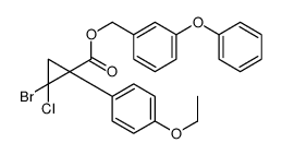 (3-phenoxyphenyl)methyl (1R,2R)-2-bromo-2-chloro-1-(4-ethoxyphenyl)cyclopropane-1-carboxylate Structure