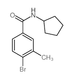N-环戊基-4-溴-3-甲基苯甲酰胺结构式