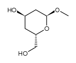 (4S,5S)-2β-methoxy-4-hydroxy-6-hydroxymethylenetetrahydropyran结构式