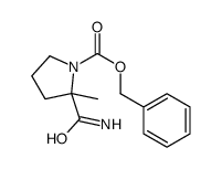 benzyl (S)-2-carbamoyl-2-Methylpyrrolidine-1-carboxylate结构式