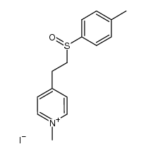 1-methyl-4-(2-(p-tolylsulfinyl)ethyl)pyridin-1-ium iodide Structure