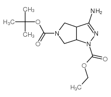 3-氨基-3a,4,6,6a-四氢吡咯并[3,4-c]吡唑-1,5-二甲酸 5-叔丁酯 1-乙酯结构式