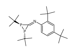 1,2-Di-tert-butyl-N-(2,4-di-tert-butylphenyl)-3-diphosphiranimin结构式