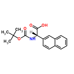 (S)-2-((tert-Butoxycarbonyl)amino)-2-(naphthalen-2-yl)acetic acid Structure
