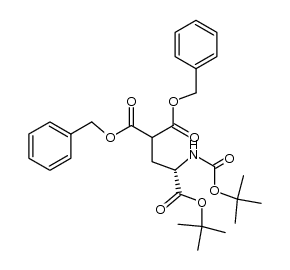 N-(tert-butyloxycarbonyl)-γ,γ-dibenzyl-L-γ-carboxyglutamic acid α-tert-butyl ester Structure