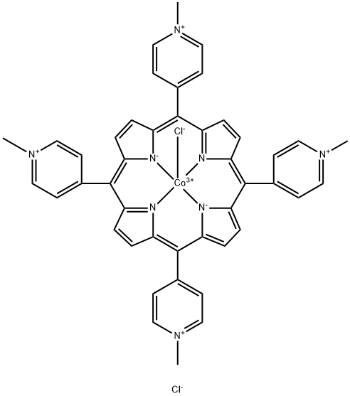 MESO-四(N-甲基-4-吡啶)卟吩五氯化钴结构式