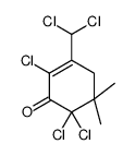 2,6,6-trichloro-3-(dichloromethyl)-5,5-dimethylcyclohex-2-en-1-one结构式