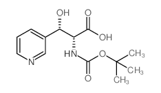 Boc-D-threo-3-(pyridin-3-yl)serine结构式