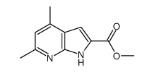 4,6-二甲基-1H-吡咯并[2,3-B]吡啶-2-羧酸甲酯结构式