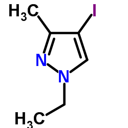 1-Ethyl-4-iodo-3-methyl-1H-pyrazole结构式